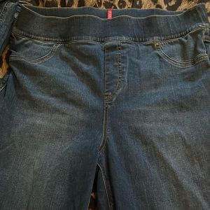 Spanx size 2x jeans elastic waist skinny leg ankle